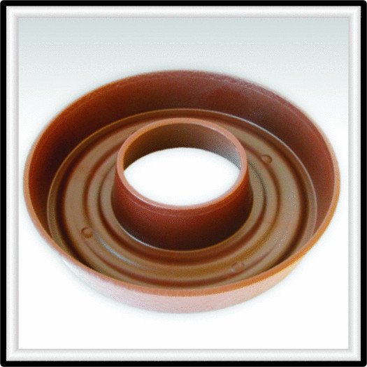 Pflanzschale Ring, Pflanzring aus braunen Kunststoff, 35 cm
